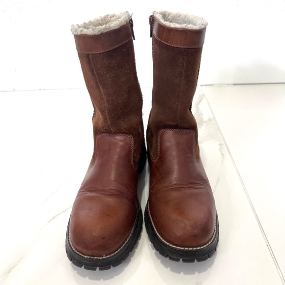 Bass creek Men's Chestnut Leather and Suede Boots 9B - Picture 9 of 9